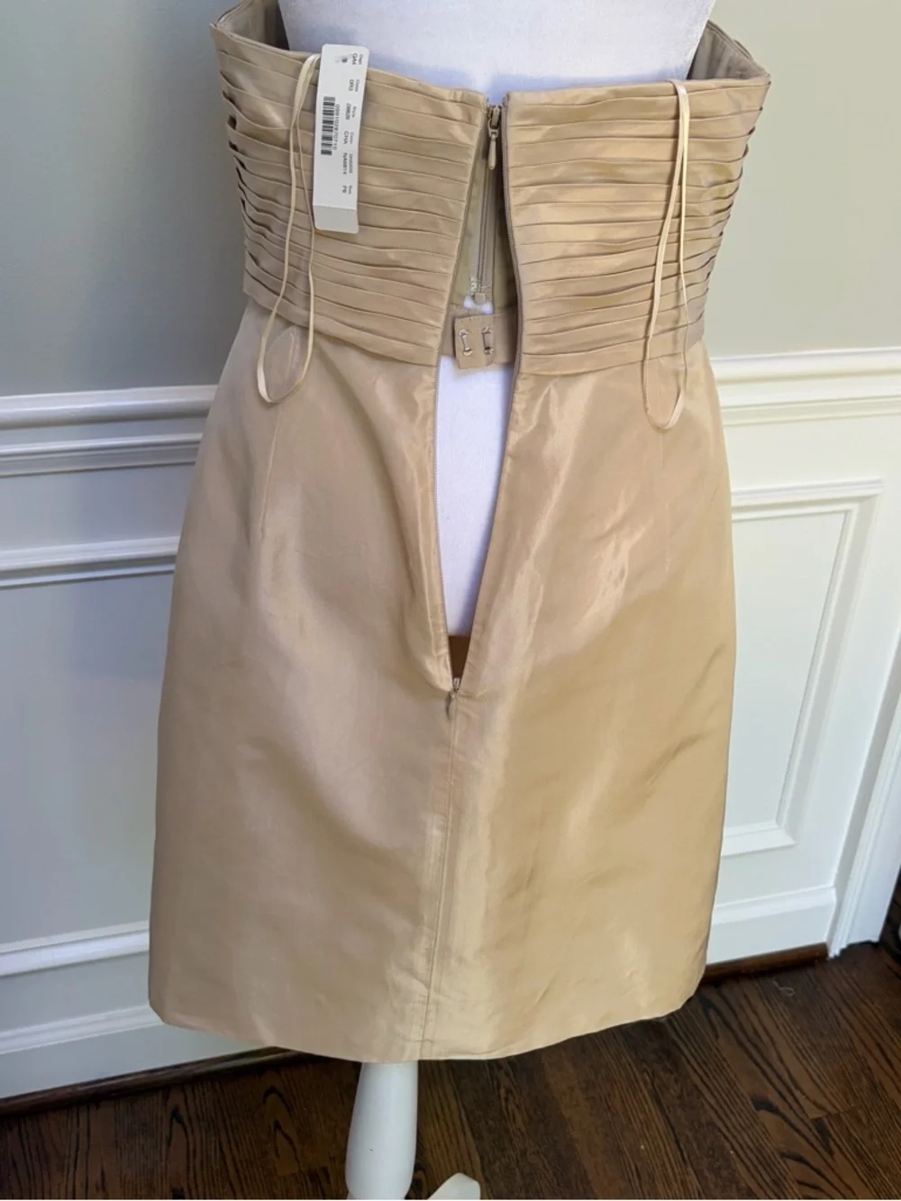 J. Crew Kristin Strapless Silk Taffeta Cocktail Dress Sz 8p